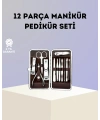 Paslanmaz Çelik Çok Fonksiyonlu 12 Manikür Seti