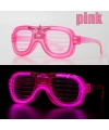 Pembe Led Işıklı Parti Gözlüğü - Neon Glow Şerit Gözlük 3 Modlu