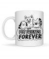 Pet Friends Forever Porselen Kupa MODEL 69 – Kedi & Köpek Figürlü Sevimli Tasarım, Hayvan Severlere Özel Kahve ve Çay Kupası