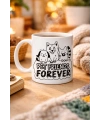 Pet Friends Forever Porselen Kupa MODEL 69 – Kedi & Köpek Figürlü Sevimli Tasarım, Hayvan Severlere Özel Kahve ve Çay Kupası