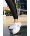 Piata Beyaz Cilt Bağcıklı Spor Ayakkabı