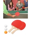 Ping Pong Masa Tenisi Seti Tenis Raketi Seti 2 Raket + 3 Ping Pong Topu  Spor Aksesuarları