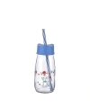 Pipetli Su Ve Süt Şişesi Cam 250 ML - Mavi