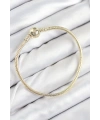 Pirinç Charm Topcuk Model Gold Renk Kadın Bileklik
