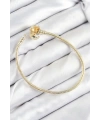 Pirinç Charm Topcuk Model Gold Renk Kadın Bileklik