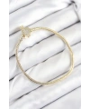 Pirinç Charm Zirkon Taşlı Taç Model Gold Renk Kadın Bileklik
