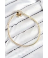 Pirinç Charm Zirkon Taşlı Yıldız Model Gold Renk Kadın Bileklik