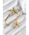 Pirinç Deniz Yıldızı Model Gold Renk Bileklik Yüzük Set
