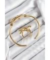 Pirinç Deniz Yıldızı Model Gold Renk Bileklik Yüzük Set