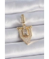 Pirinç Gold Renk Baget Zirkon Taşlı Ajda Charm
