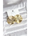Pirinç Gold Renk Circle Model Kadın Küpe