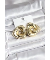 Pirinç Gold Renk Geometrik Vintage Kadın Küpe