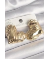 Pirinç Gold Renk İşlemeli Kalp Model Kadın Küpe