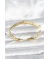 Pirinç Gold Renk Kutup Yıldızı Model Kadın Kelepçe Bileklik