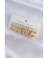 Pirinç Gold Renk Minimal Tırtıklı Küpe Seti