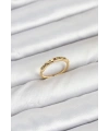 Pirinç Gold Renk Renkli Zirkon Taşlı Kadın Yüzük