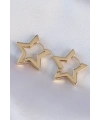 Pirinç Gold Renk Yıldız Küpe