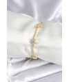 Pirinç Gold Renk Yıldız Model Kadın Bileklik