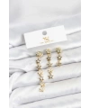 Pirinç Gold Renk Yıldız Model YSX Trio Küpe Seti