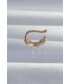 Pirinç Gold Renk Zirkon Taş Kaplama Earcuff Küpe