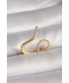 Pirinç Gold Renk Zirkon Taşlı Kadın Yüzük