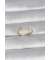Pirinç Gold Renk Zirkon Taşlı Kelebek Model Kadın Yüzük