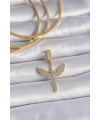 Pirinç Gold Renk Zirkon Taşlı Mikail Model Ajda Charm
