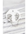 Pirinç Gümüş Renk Yılan Model Zincir Bağlantılı Ear Cuff Küpe Seti