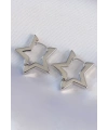 Pirinç Gümüş Renk Yıldız Küpe
