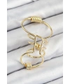 Pirinç Halkalı Model Gold Renk Kıkırdak Küpe