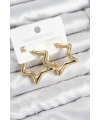 Pirinç Yıldız Model Gold Renk Kadın Küpe