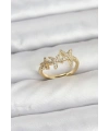 Pirinç Yıldız Model Gold Renk Kadın Yüzük
