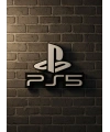 PlayStation 5 Logo Duvar Dekoru Minimal Tasarım 16×12 cm