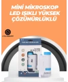 Portatif El Mikroskop – LED Işıklı, Aynı Anda Net Odaklama