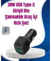Power Delivery Destekli 38W Araç Tipi Hızlı Şarj Cihazı