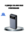 Powerbank 20000 mAh 4 Çıkışlı Hızlı Şarjlı ve LED Göstergeli