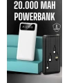 Powerbank 20.000 Mah Dijital Göstergeli LCD Ekran Uzun Pil Ömrü