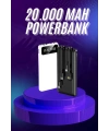 Powerbank 20.000 MAH Hızlı Şarj Özellikli Taşınabilir USB Girişli