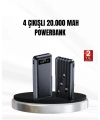 Powerbank 20000 mAh LED Fenerli ve Çoklu Güvenlik Korumasına Sahip