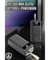 Powerbank 60.000 Mah Hızlı Şarj 4 Çıkışlı Uzun Şarj Süreli Dijital Göstergeli
