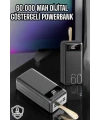Powerbank 60.000 Mah Hızlı Şarj 4 Çıkışlı Uzun Şarj Süreli Dijital Göstergeli