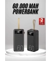 Powerbank 60.000 Mah Taşınabilir Şarj Hızlı El Fenerli Dijital Göstergeli