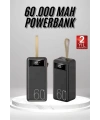 Powerbank 60.000 Mah Taşınabilir Şarj Hızlı El Fenerli Dijital Göstergeli