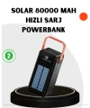 Powerbank Hızlı Şarj Solar Güneş Enerjili Çok Girişli