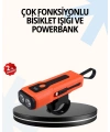 Powerbank Özellikli Bisiklet Işığı Dijital Göstergeli Led