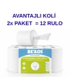 Professional İçten Çekmeli Kağıt Havlu 2 Koli | 12 Rulo | Endüstriyel Kullanım