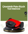 Profesyonel 2000W Tost Makinesi – Ayarlanabilir Termostat ve Çıkarılabilir Plaka