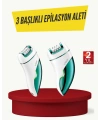 Profesyonel 3 in 1 Epilasyon Cihazı LED Aydınlatmalı Suya Dayanıklı Şarjlı VGR Epilatör