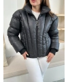 Puffer kısa mont siyah st25534