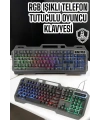 Q Klavye RGB Işıklı Klavye Ve Mouse Seti Kablolu Mouse Hediyeliş